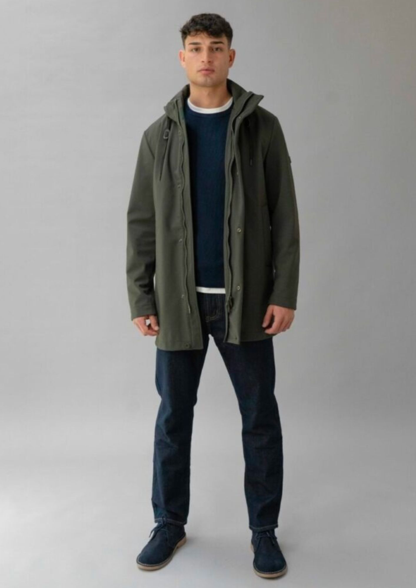 Giubbino non imbottito ispirazione parka Hug Eng Verde Sherwood RIMA345J F0280 154 RIHUNIK 