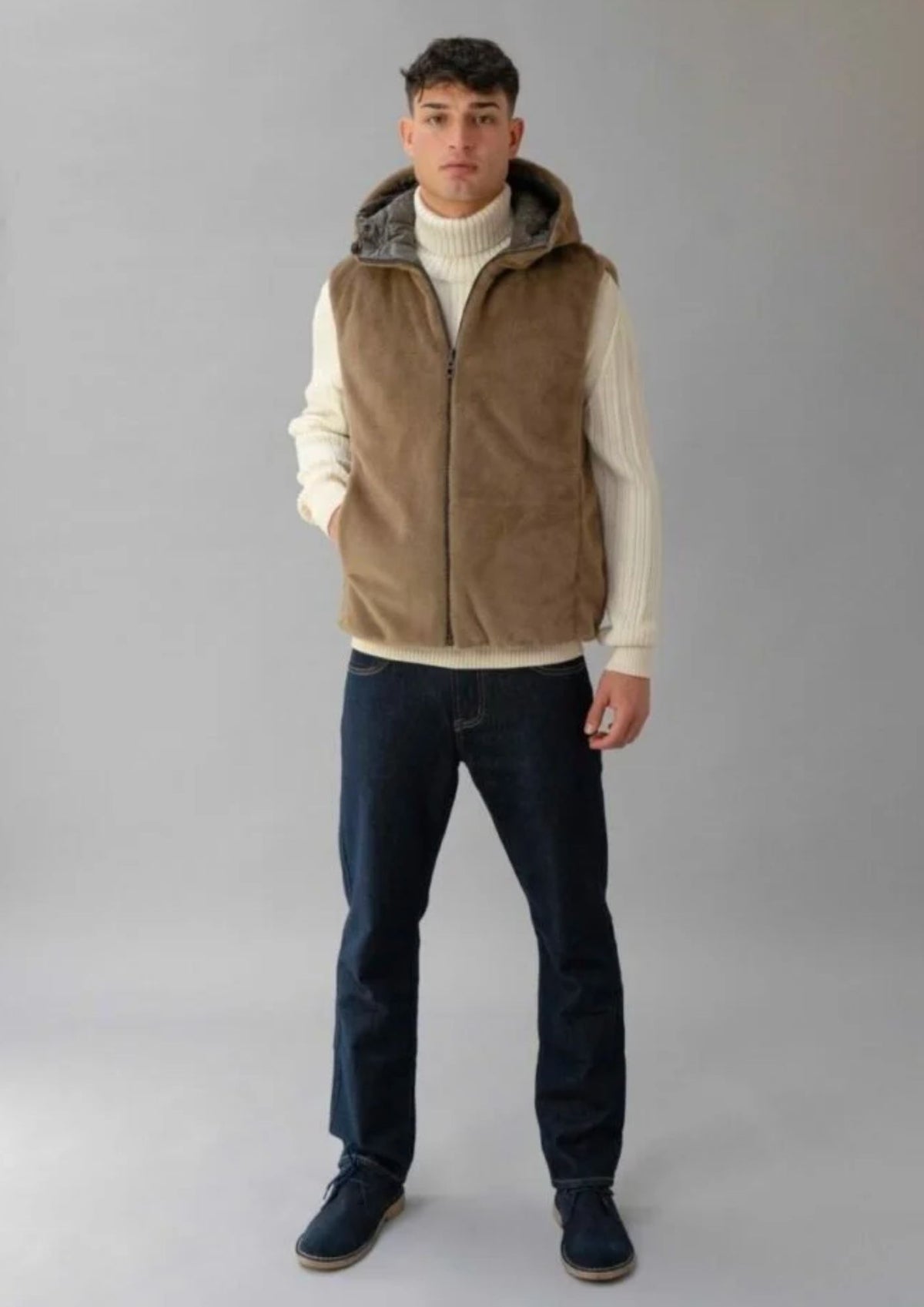 Capospalla ispirato al parka Lenox Vest Blu Navy RIMA351J F0281 888 RIHUNIK 