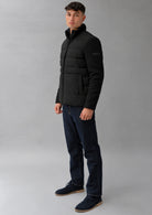 Giubbino corto realizzato in mix & match Jhonny 26 Nero RIMA362J F0056 999 RIHUNIK 