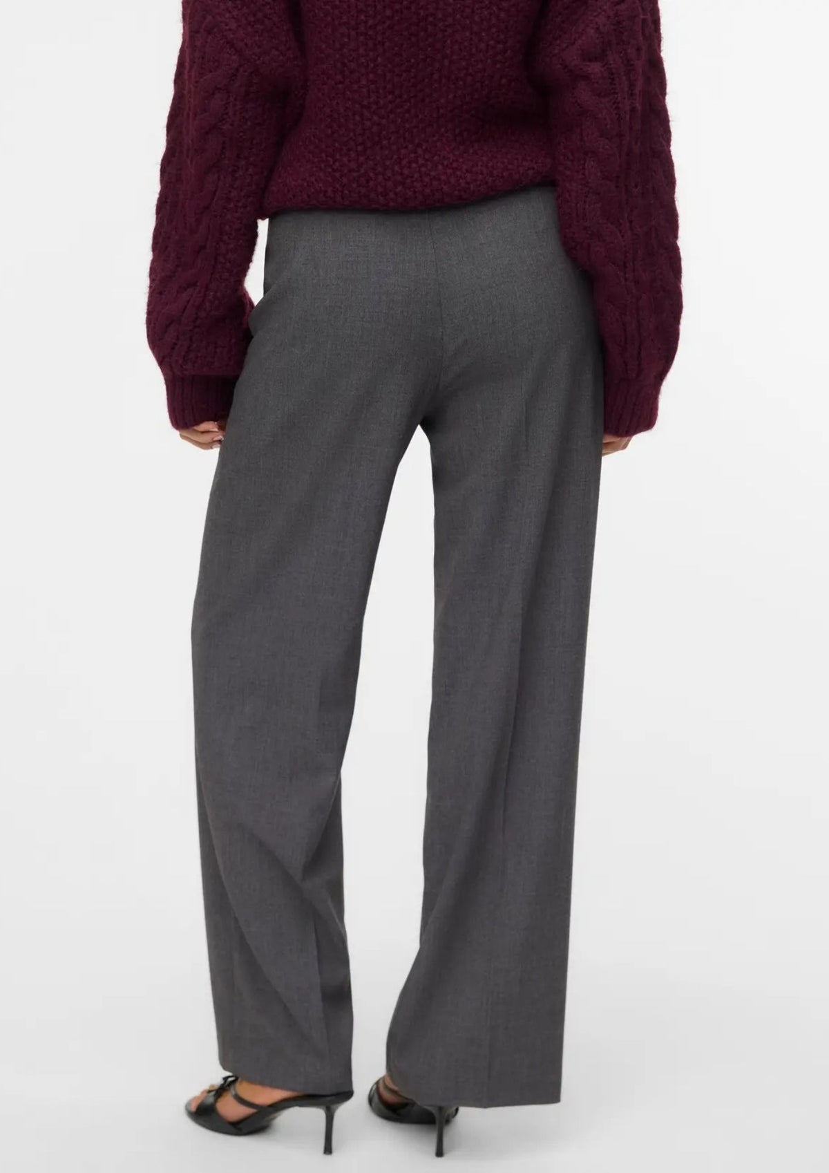 Vero Moda Pantalone Donna Texas Grigio 10334103 Dark Grey Melange VERO MODA 
