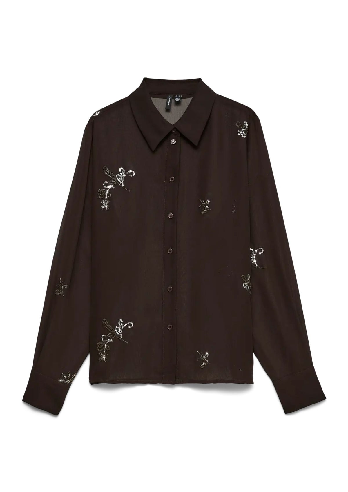 Camicia Donna Gilma Marrone 10351533 Chocolate Torte Pearls VERO MODA 
