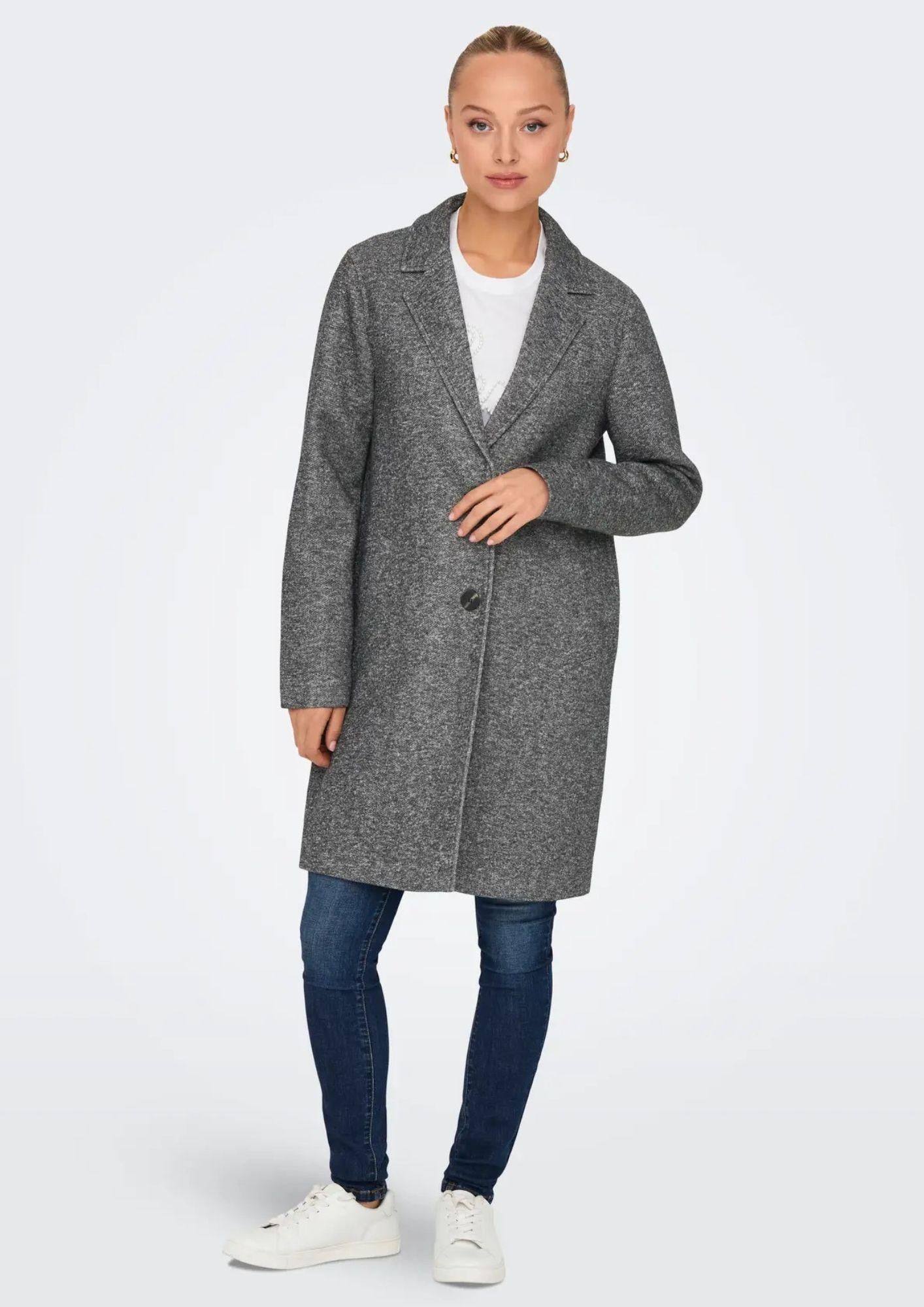 ONLY Cappotto Donna Only Onlsedona Grigio Scuro Cappotto