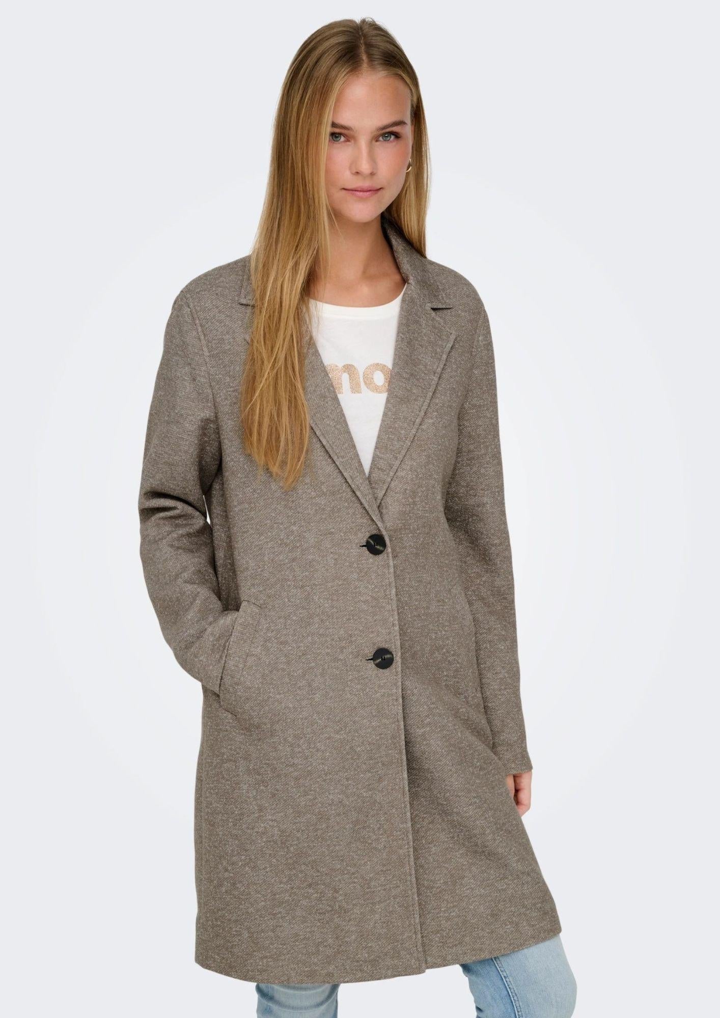 ONLY Cappotto Donna Only Onlsedona Marrone Noce Cappotto