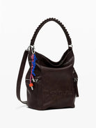 DESIGUAL Desigual Zaino effetto camoscio con logo grande Donna Marrone Zaino