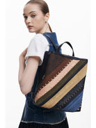 DESIGUAL Desigual Zaino effetto pelle cuciture media Donna Marrone Zaino