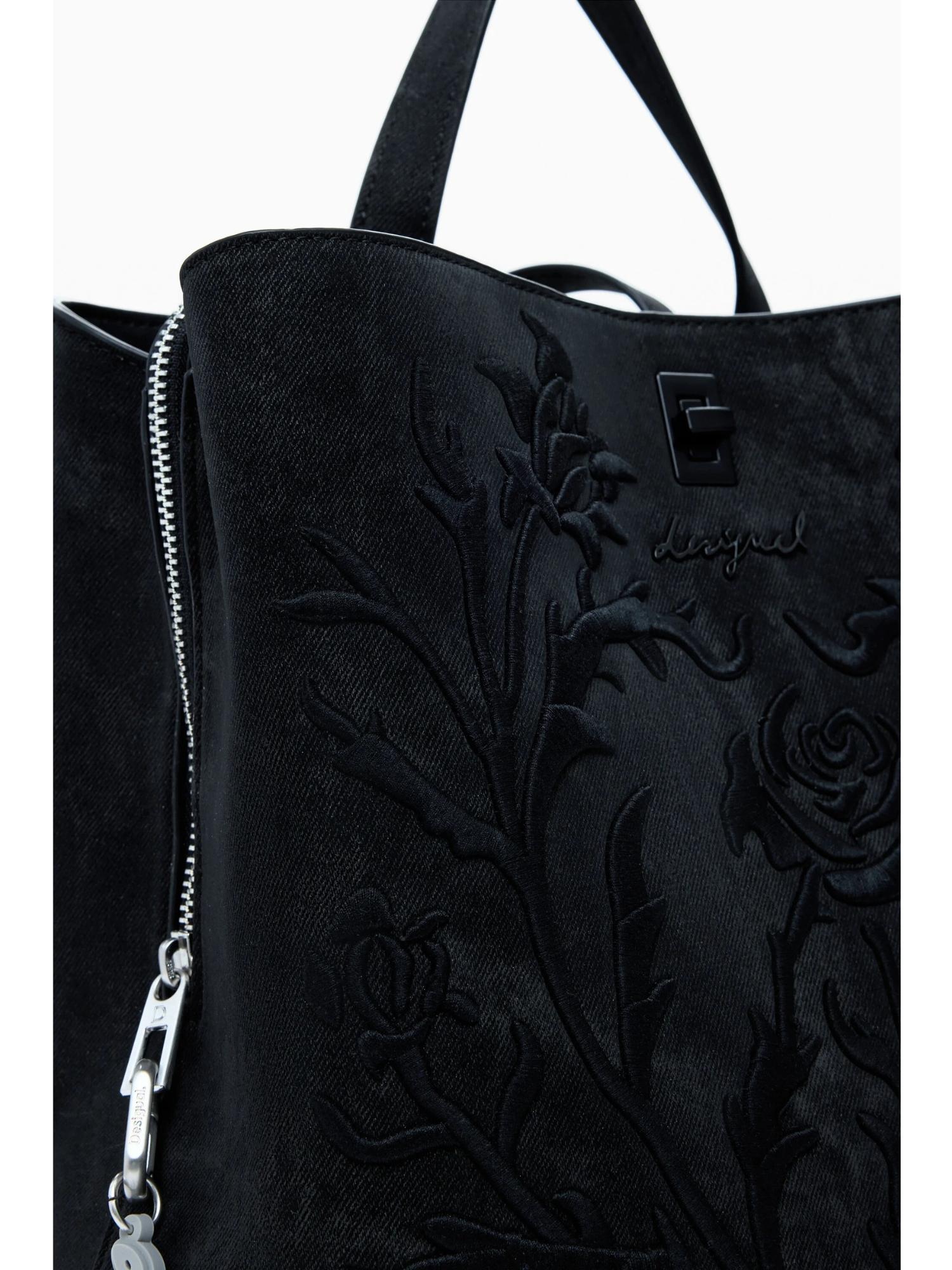 DESIGUAL Desigual Zaino piccolo con fiori effetto 3D Donna Nero Zaino