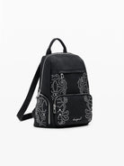 DESIGUAL Desigual Zaino piccolo con tasche e borchie Donna Nero Zaino