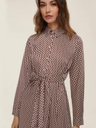 EMME MARELLA Emme Marella Abito in twill stampato Comma Bordeaux Vestito