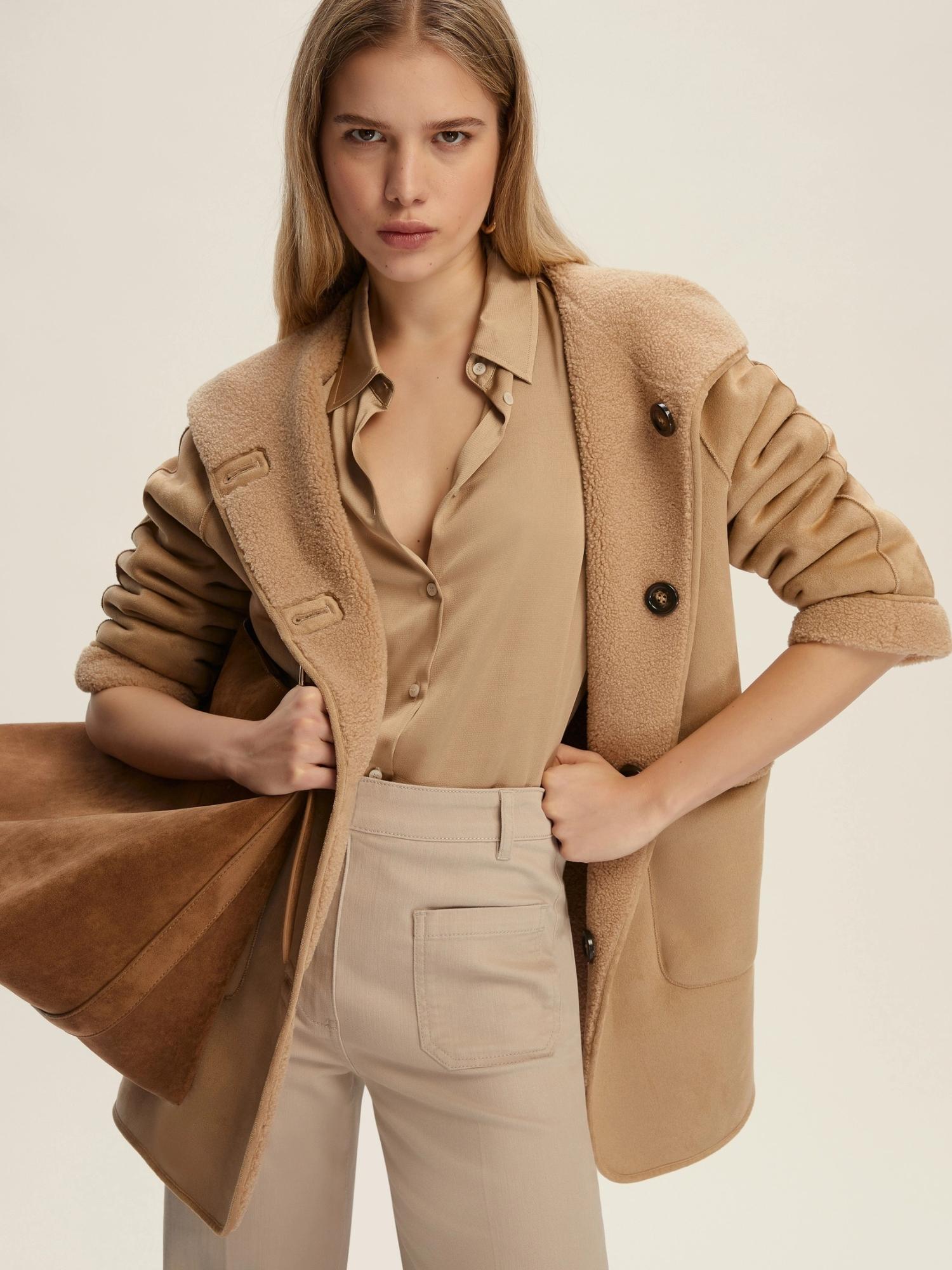 EMME MARELLA Emme Marella Caban reversibile Gavetta Donna Miele Cappotto