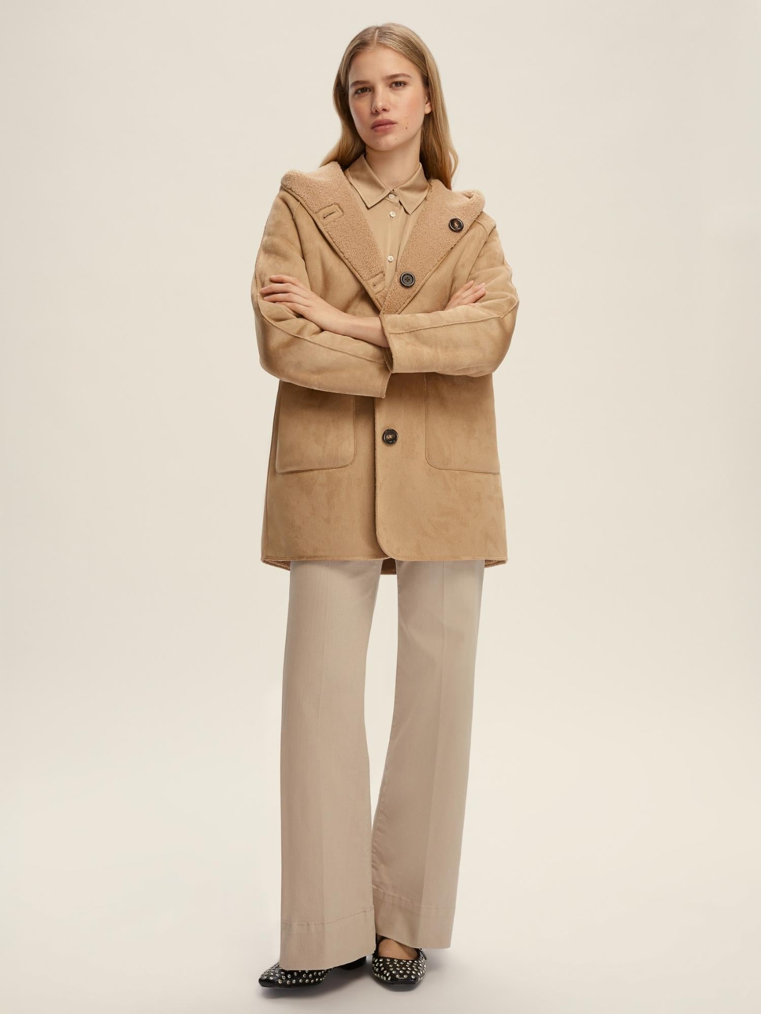 EMME MARELLA Emme Marella Caban reversibile Gavetta Donna Miele Cappotto
