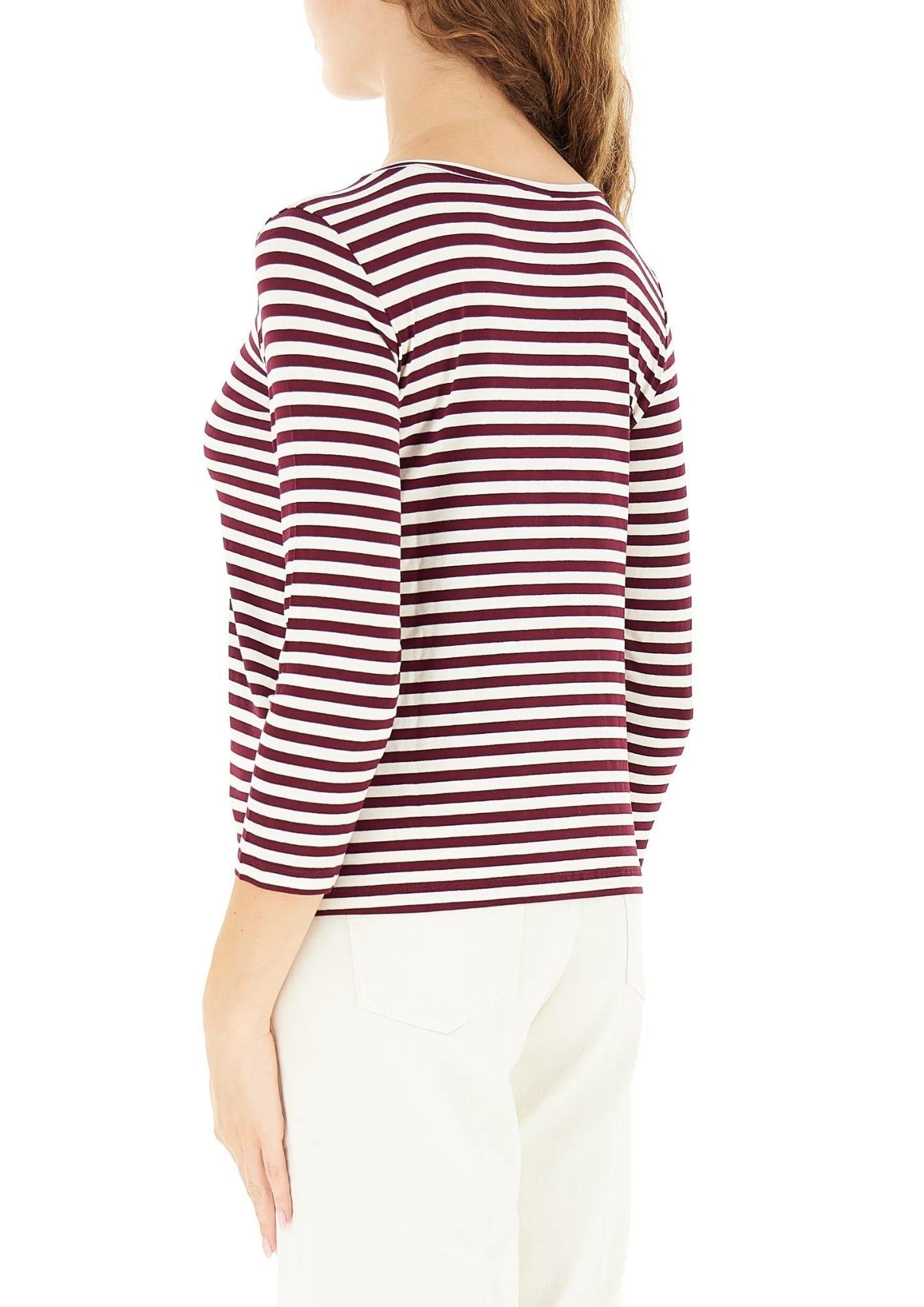 EMME MARELLA Emme Marella Maglia Donna Polpo Bordeaux Righe T-Shirt