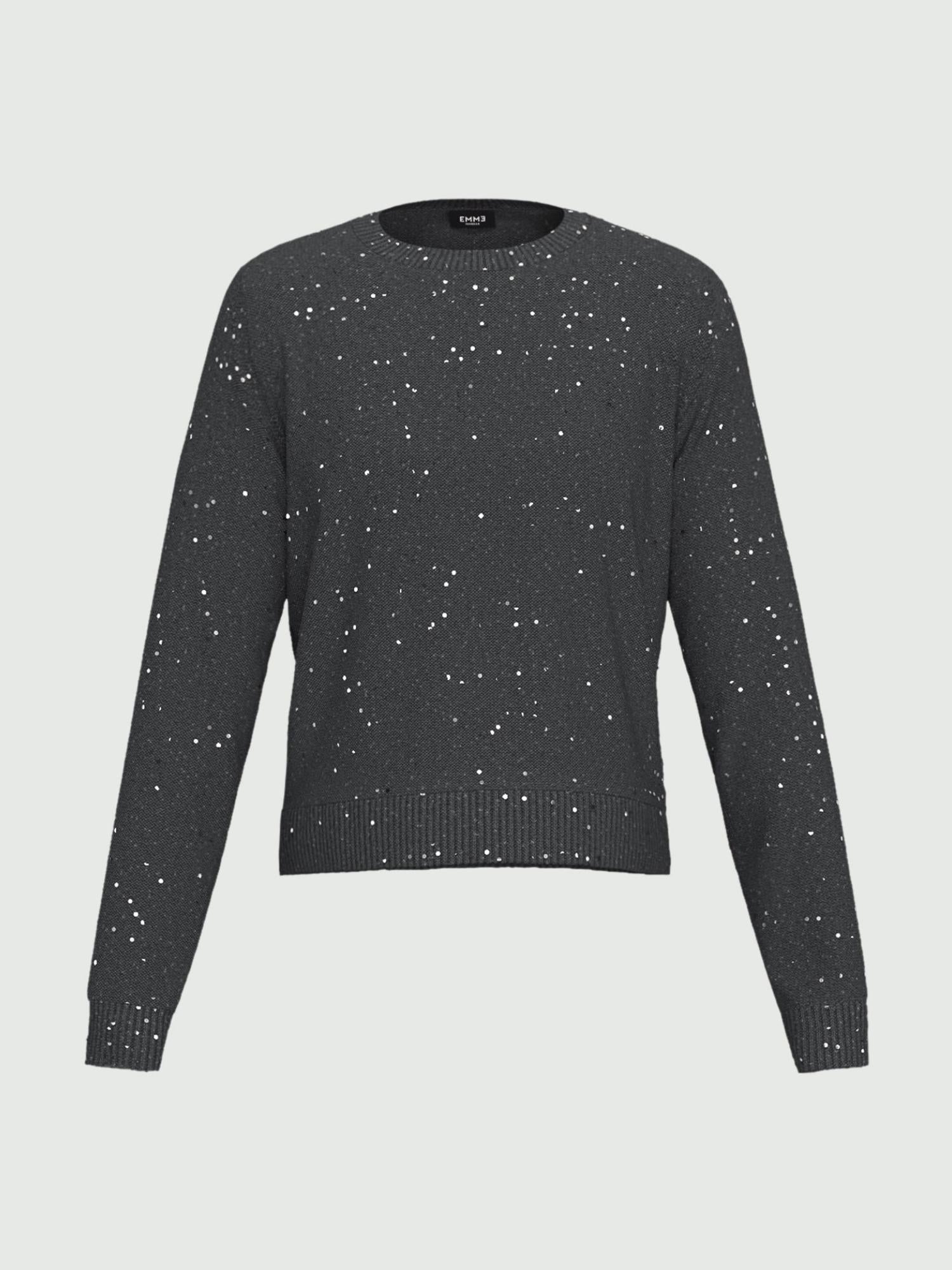 EMME MARELLA Emme Marella Maglia in filato comfy con paillette Ruth Donna Grigio Scuro Maglia