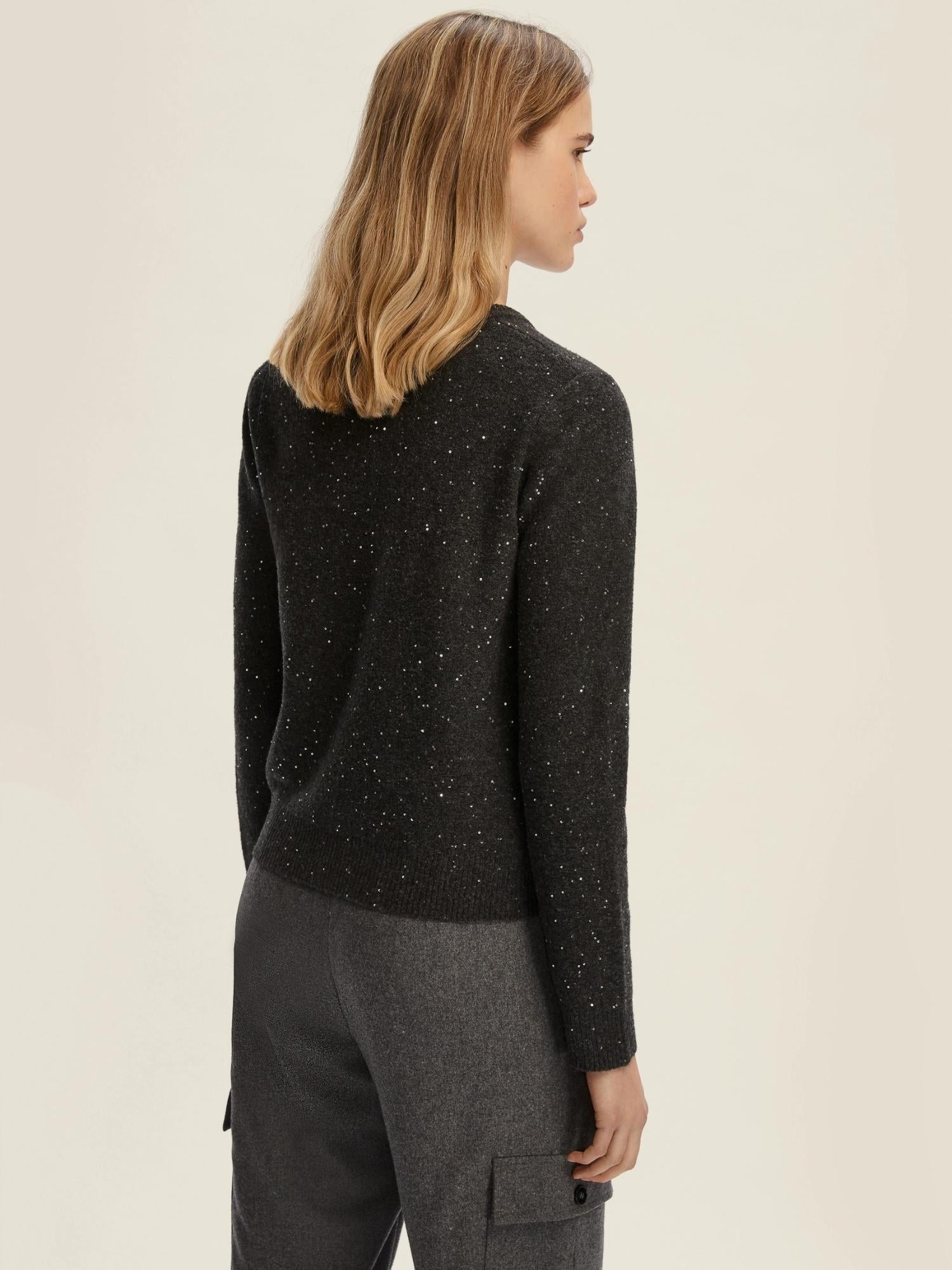 EMME MARELLA Emme Marella Maglia in filato comfy con paillette Ruth Donna Grigio Scuro Maglia