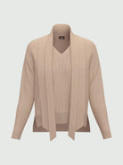 EMME MARELLA Emme Marella Maglia over con sciarpa Eroico Donna Beige Maglia