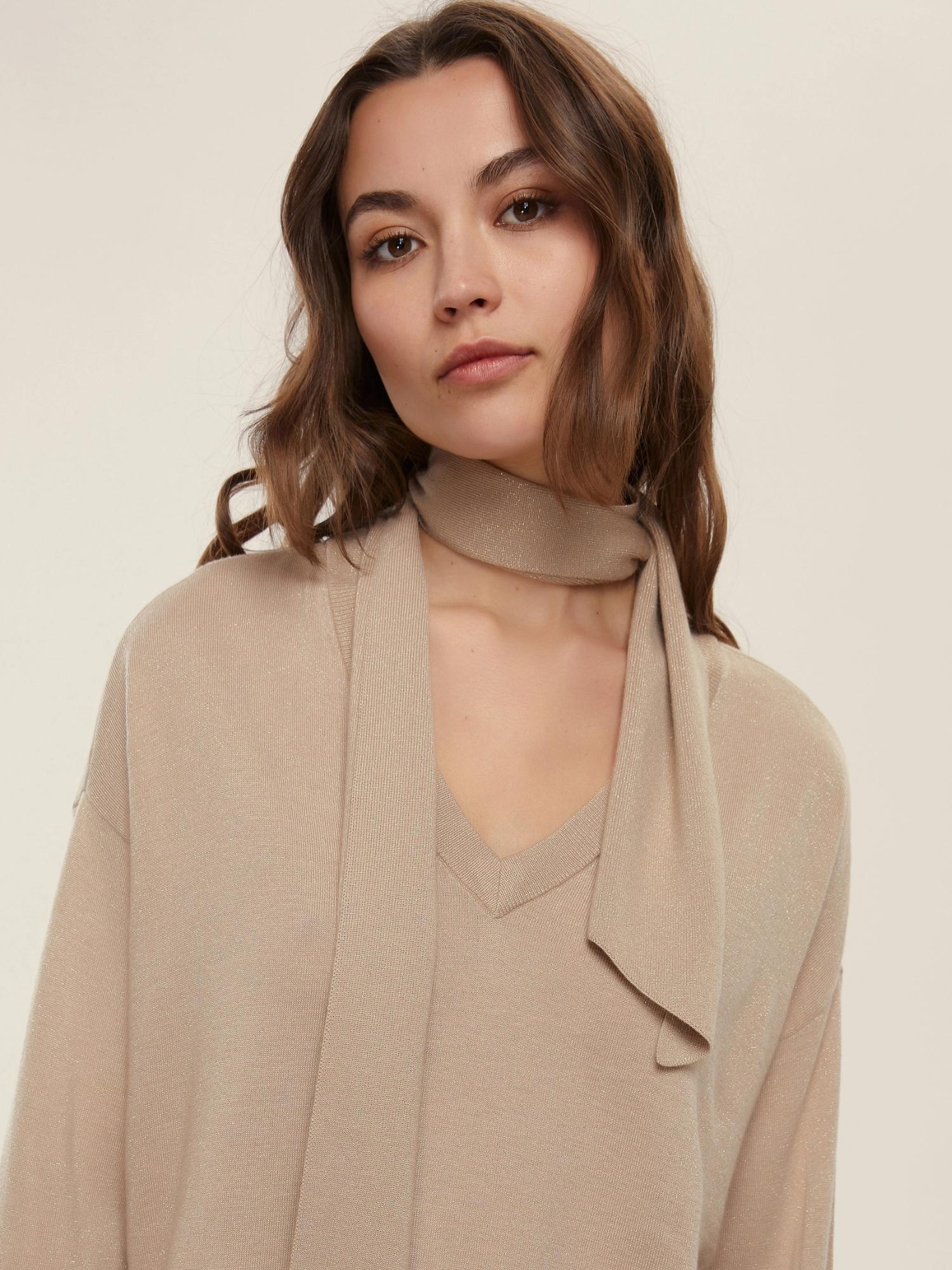 EMME MARELLA Emme Marella Maglia over con sciarpa Eroico Donna Beige Maglia
