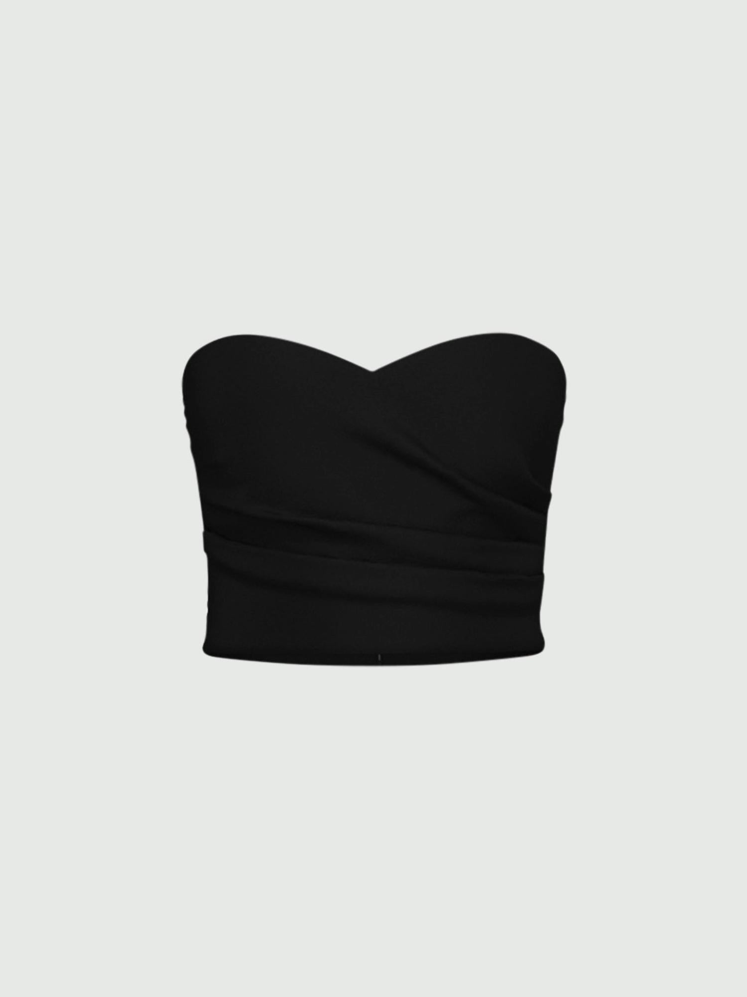 EMME MARELLA Emme Marella Mini bustier in jersey stretch Vagone Donna Nero Body