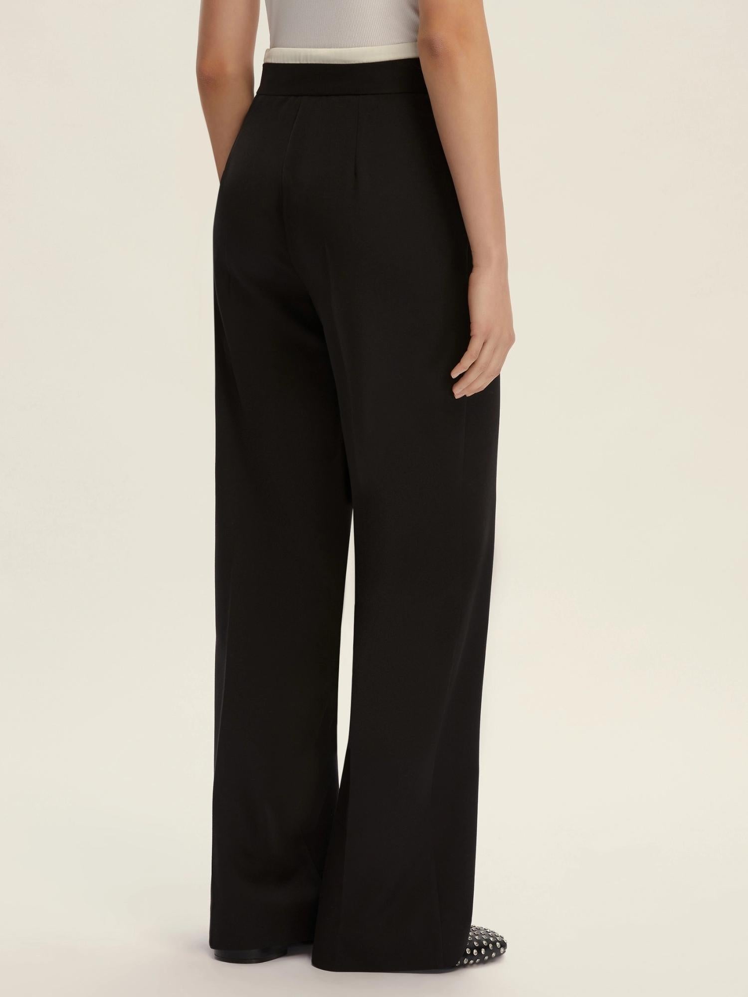 EMME MARELLA Emme Marella Pantalone con doppia cintura Firenze Donna Nero Pantalone