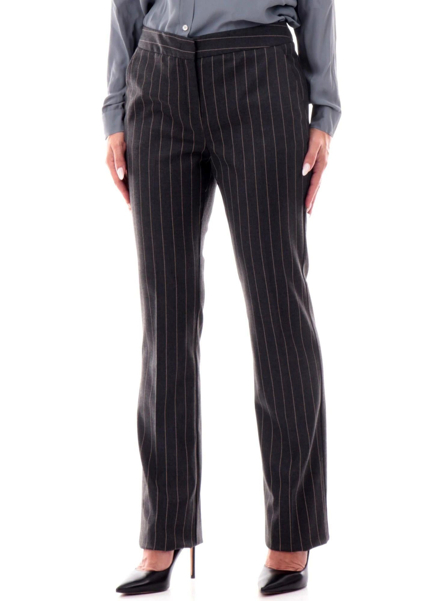 EMME MARELLA Emme Marella Pantalone Donna Micron Grigio Gessato Pantalone