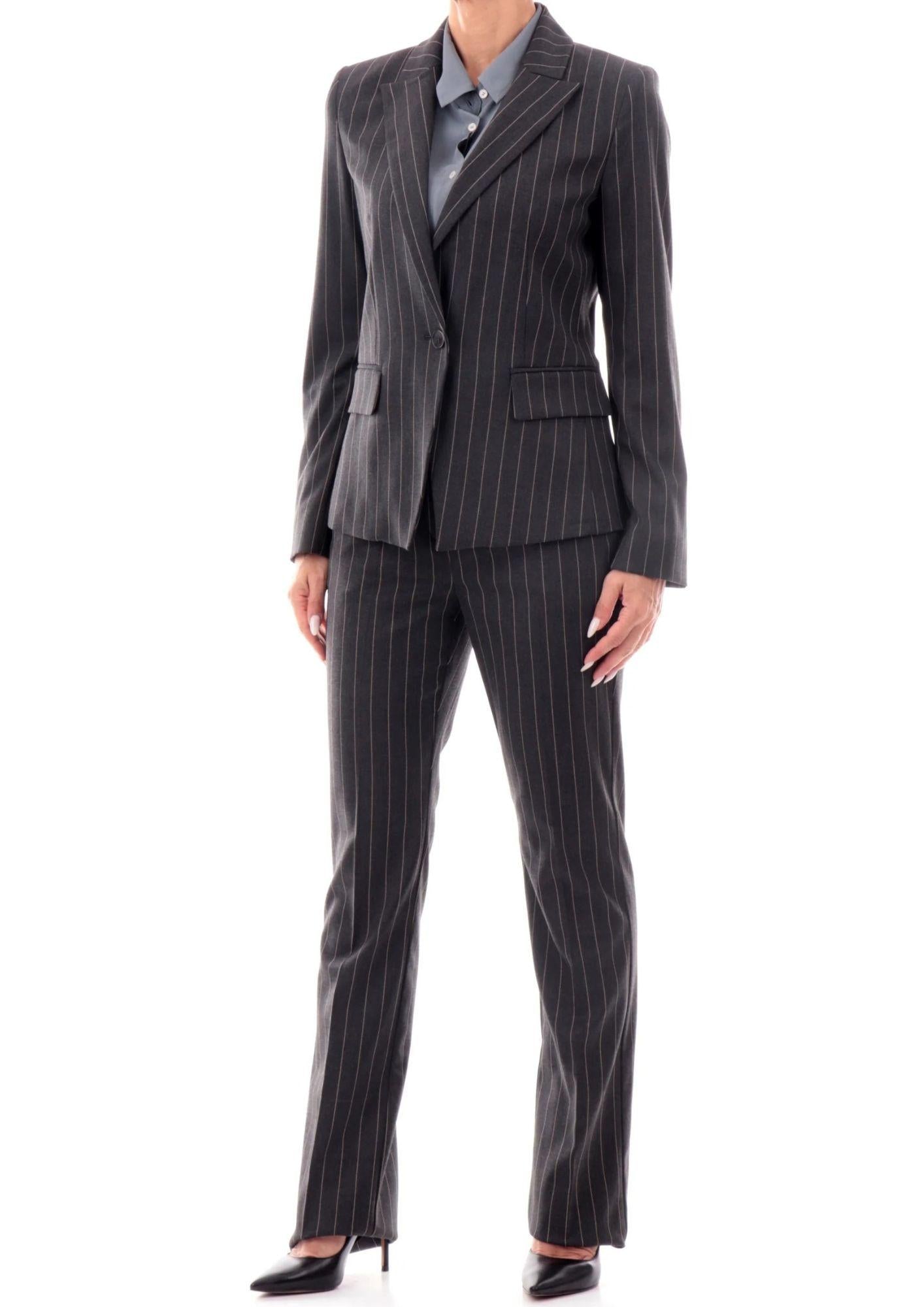 EMME MARELLA Emme Marella Pantalone Donna Micron Grigio Gessato Pantalone
