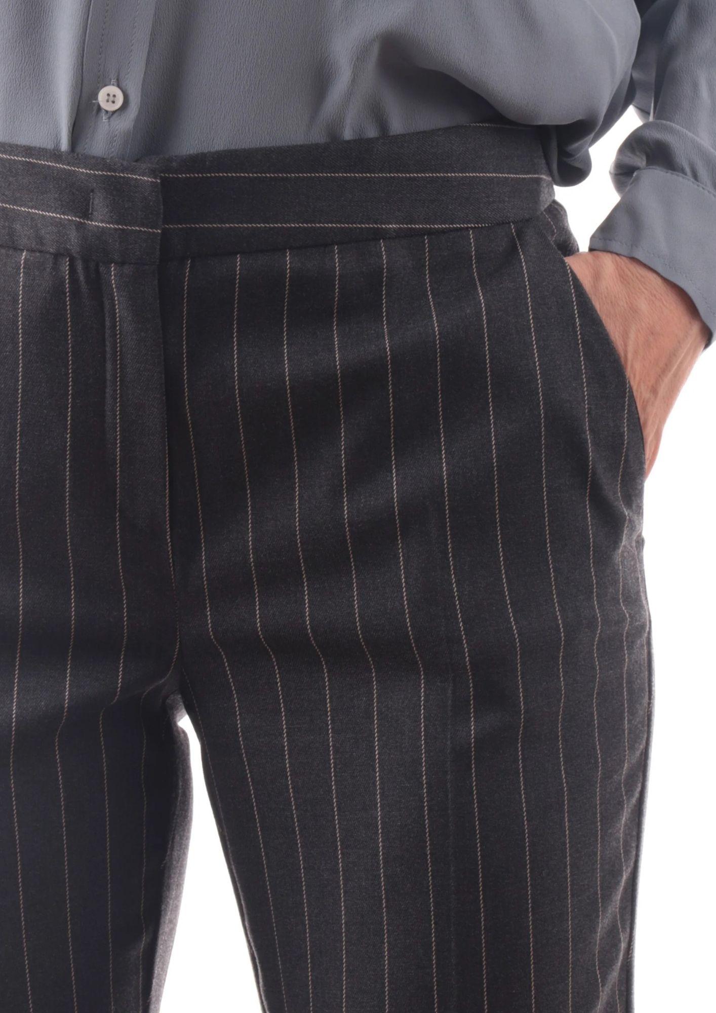 EMME MARELLA Emme Marella Pantalone Donna Micron Grigio Gessato Pantalone