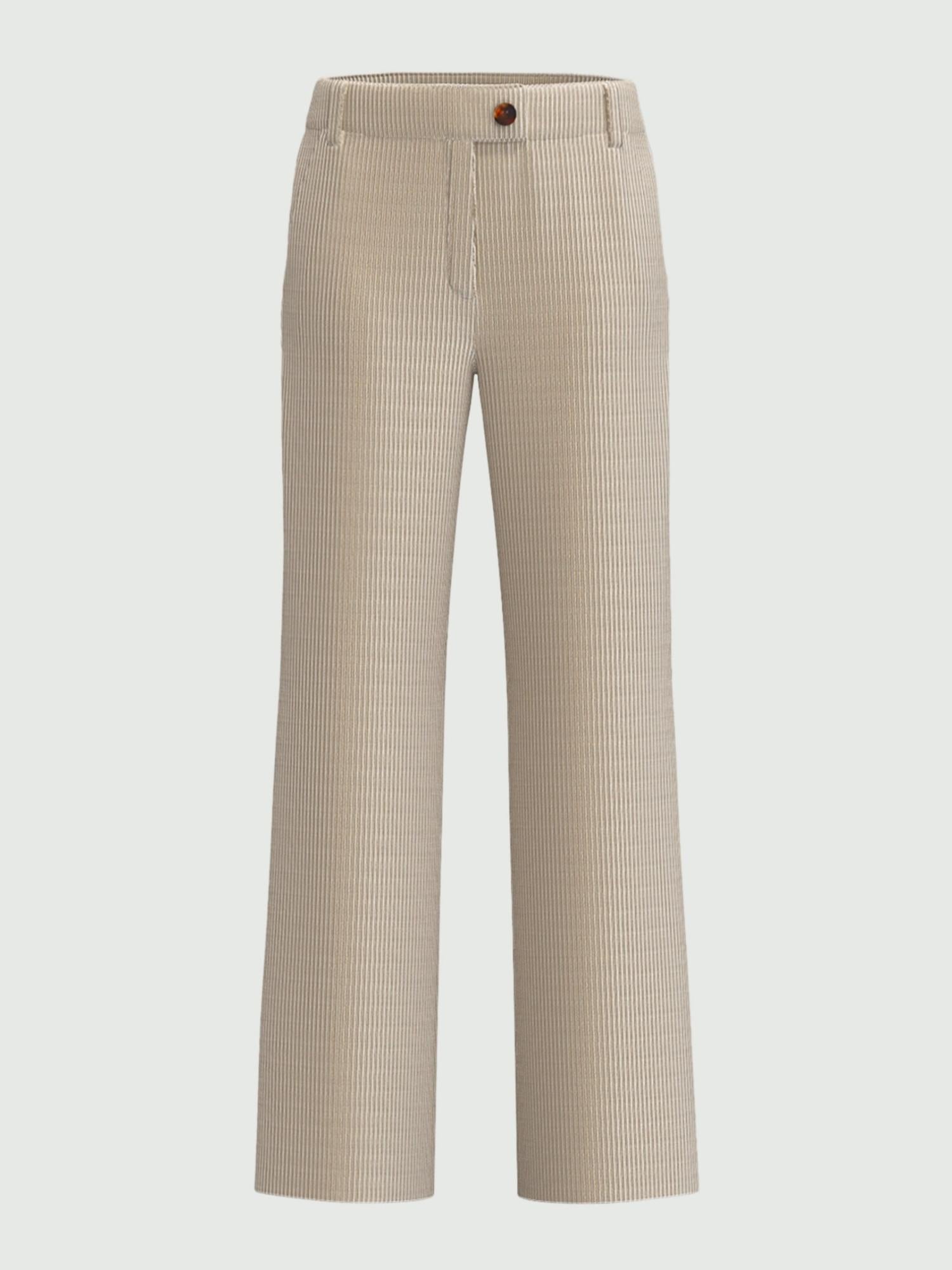 EMME MARELLA Emme Marella Pantalone dritto in velluto Destino Donna Bianco Sporco Pantalone