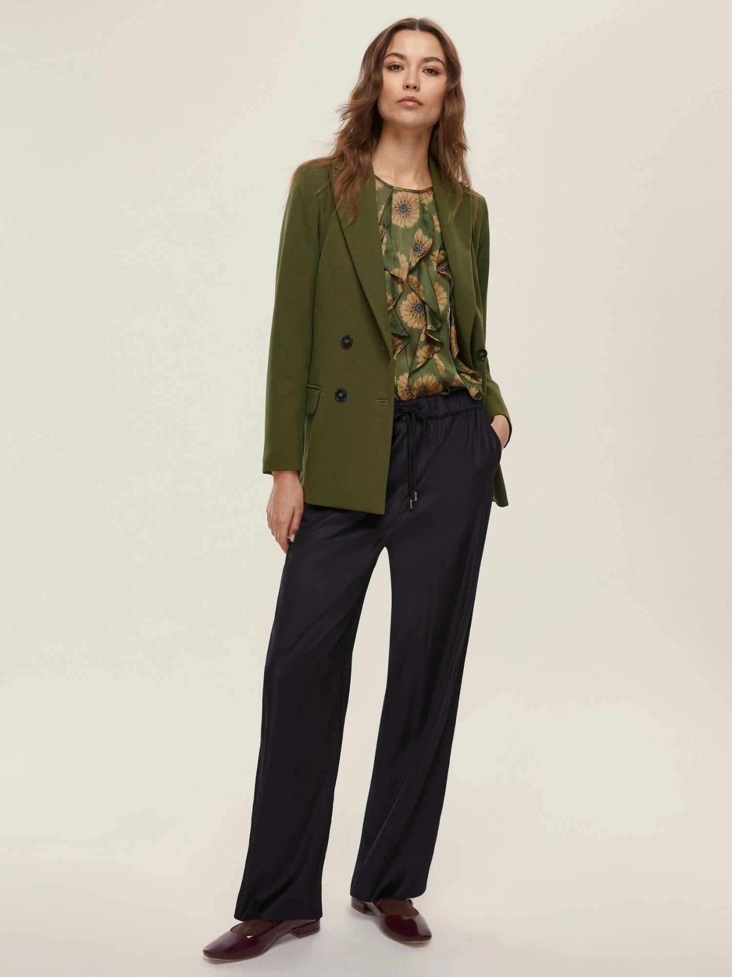 EMME MARELLA Emme Marella Pantalone in velluto a coste Isotta Donna Blu Pantalone