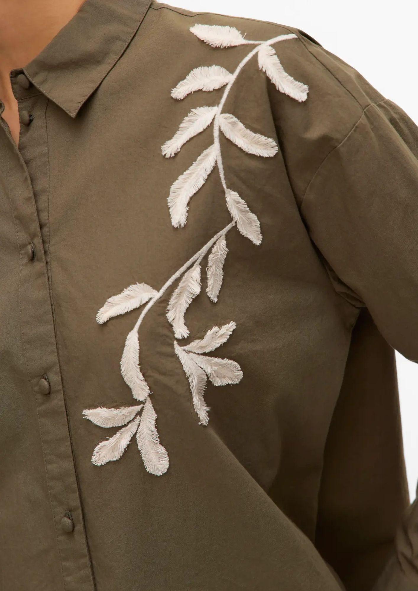 Vero Moda Camicia Donna Fern Grape Leaf Birch 10333342 Grape Leaf Birch emb. detail VERO MODA 