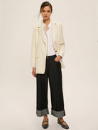 Emme Marella Camicia in popeline con dettagli di perle e strass Donna Valda Bianco 2525116044200 003 EMME MARELLA 