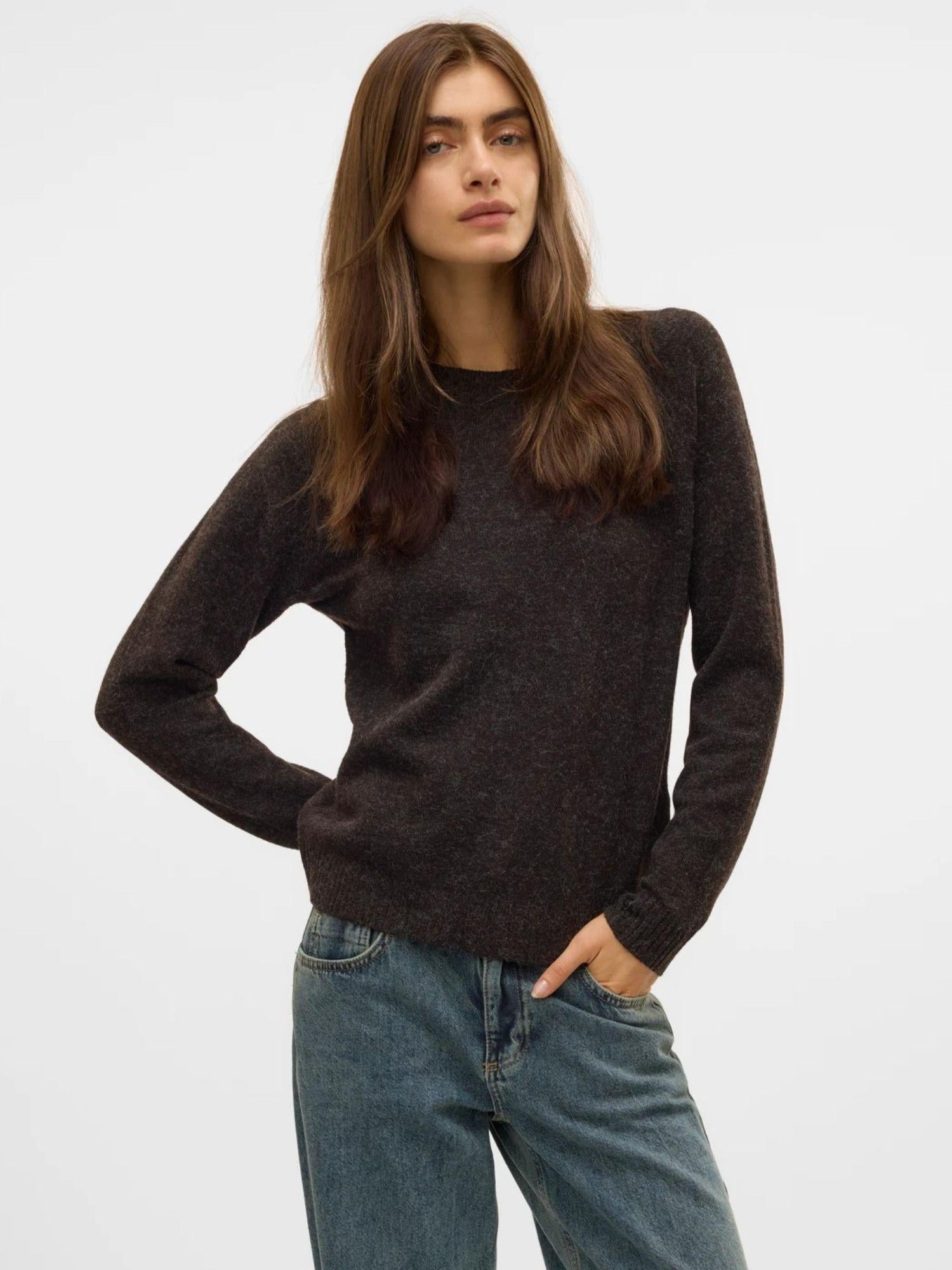 Vero Moda Maglione Donna Doffy Marrone 10201022 Chocolate Torte VERO MODA 