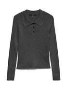 Vero Moda Maglione Donna Siljerib Dark Grey Melange 10336674 Dark Grey Melange VERO MODA 