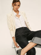 Emme Marella Camicia in popeline con dettagli di perle e strass Donna Valda Bianco 2525116044200 003 EMME MARELLA 