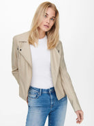 Only Giubbino Donna Gemma Beige 15153079 Silver Lining ONLY 