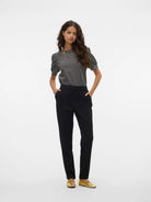 Vero Moda Pantaloni Donna Maya A Vita Media Nero 10225280 Black VERO MODA 
