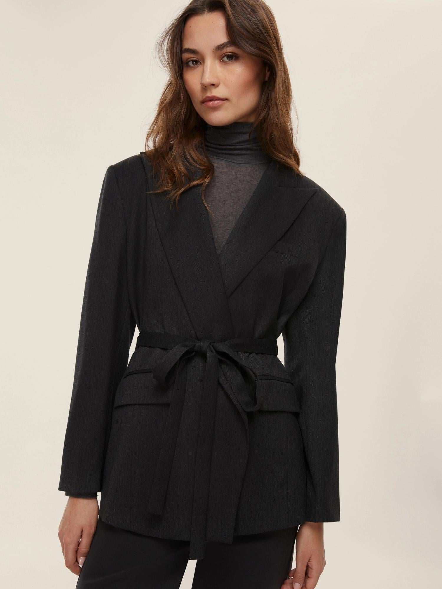 Emme Marella Blazer con cintura Donna Val Antracite 2525046151200 005 EMME MARELLA 