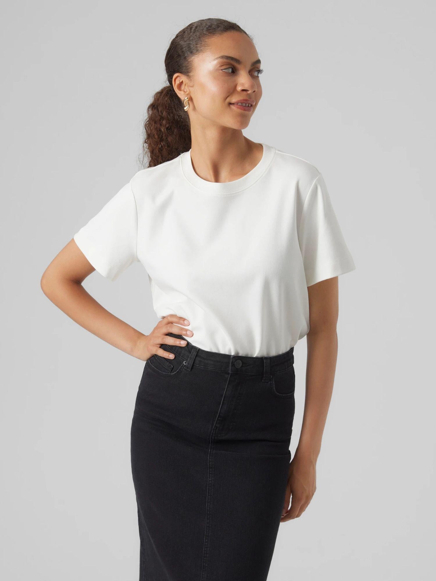 Aware T-Shirt Donna Awnaima Snow White 10294544 Snow White VERO MODA 