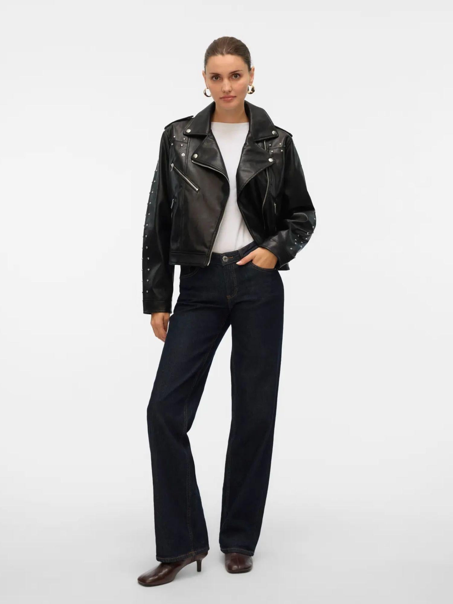 Vero Moda Giacca Biker Donna Ramon Nera 10336119 Black VERO MODA 