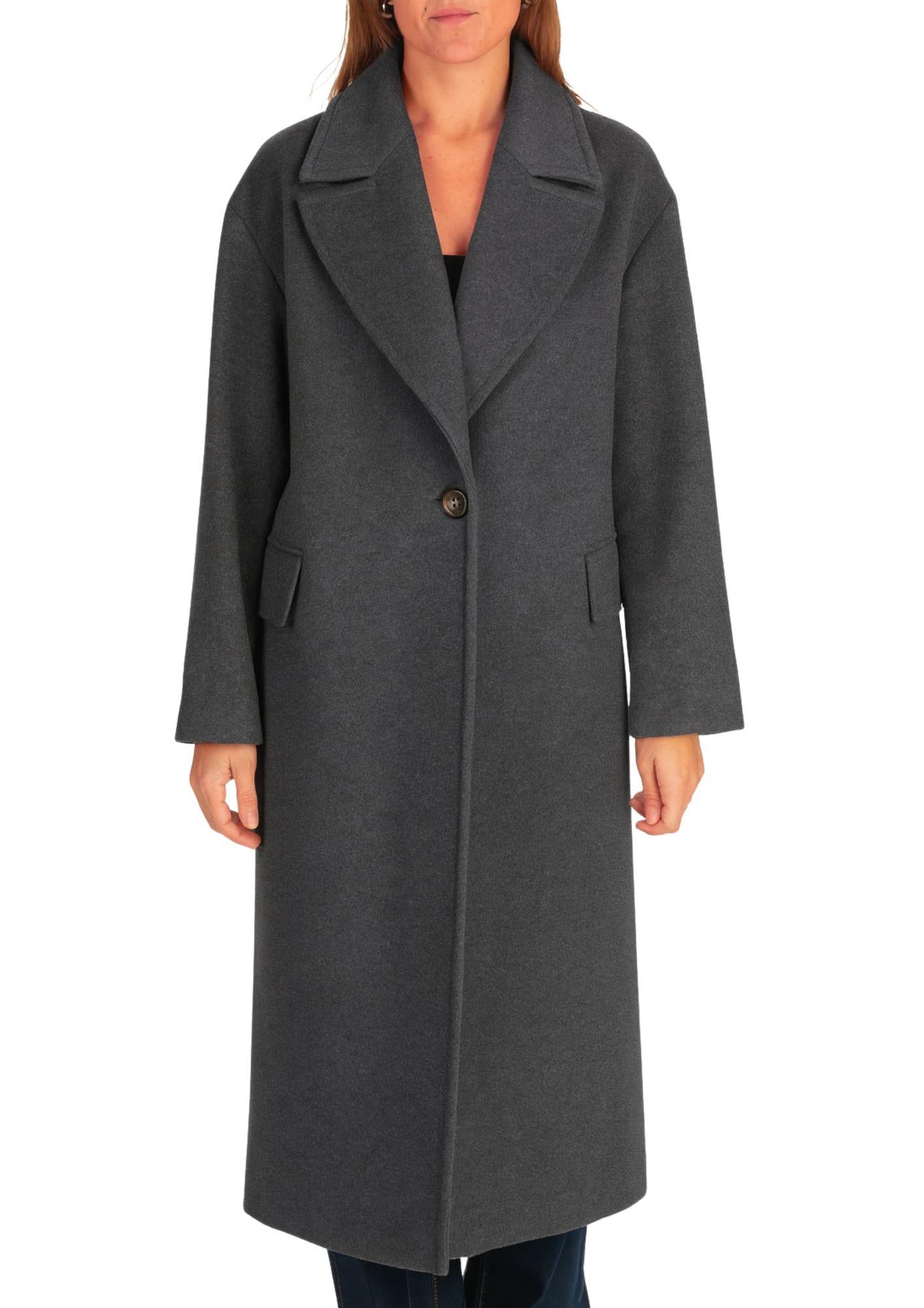 Diana Gallesi Cappotto Donna Antracite Melange 0054R100489N 23 DIANA GALLESI 