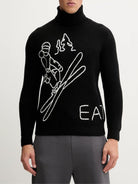 EA7 Emporio Armani Maglione Uomo Dolcevita Nero Regular Fit 7M000502 AF19328 MC262 EA7 EMPORIO ARMANI 