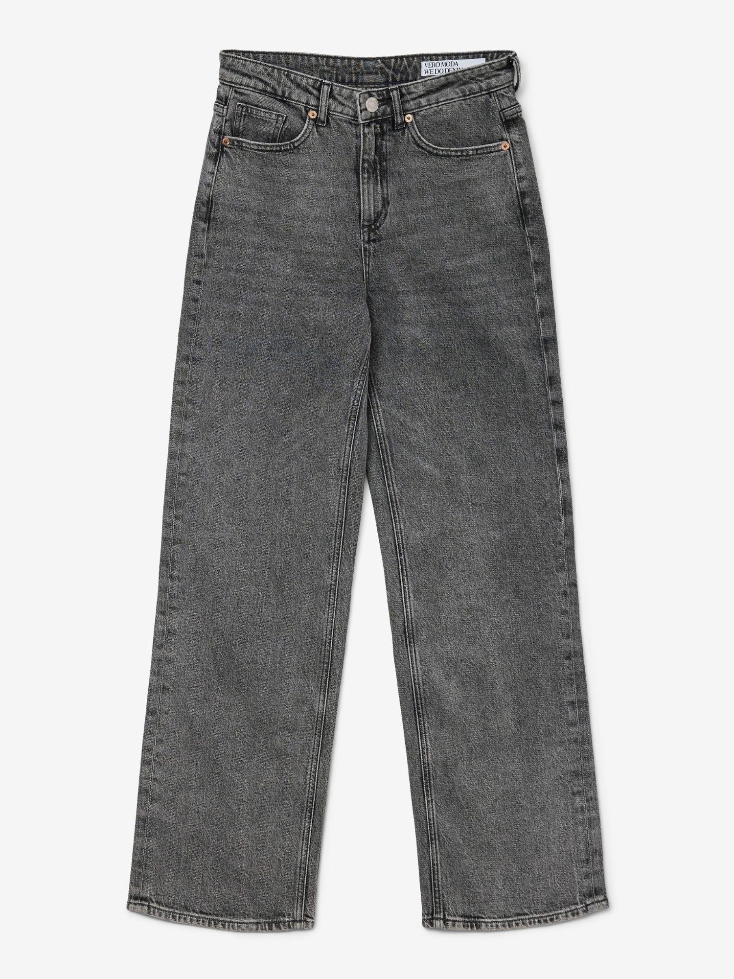 Vero Moda Jeans Donna Tessa A Vita Alta Wide Fit Medium Grey Denim 10287304 Medium Grey Denim VERO MODA 
