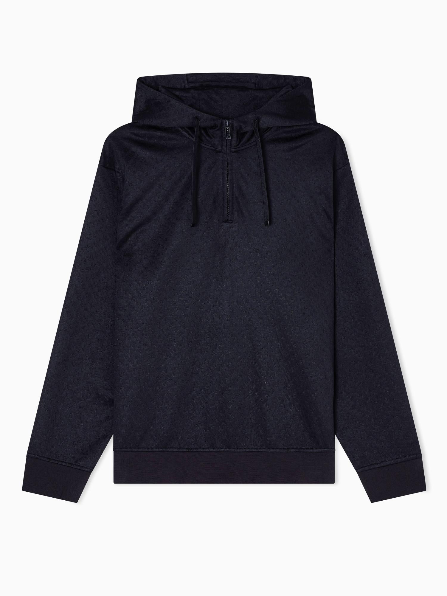 Armani Exchange Felpa Uomo con cappuccio micro texture Nero XM001355 AF16259 FC022 ARMANI EXCHANGE 