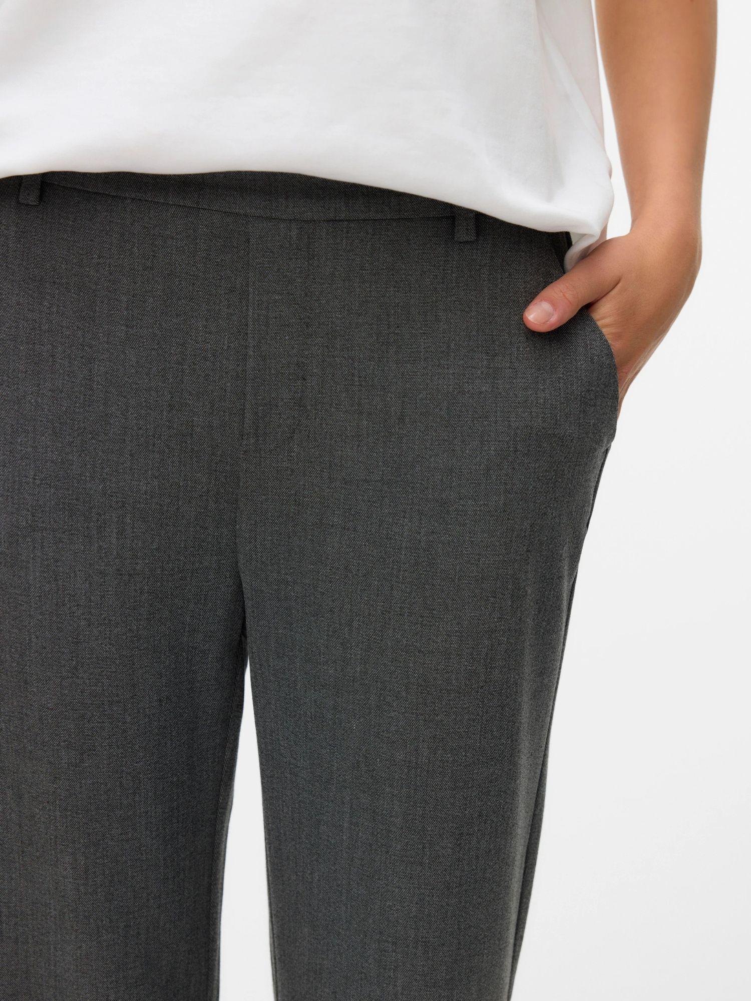 Vero Moda Pantaloni Donna Maya A Vita Media Nero Grey Melange 10331956 Black GREY MELANGE VERO MODA 