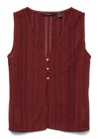 Vero Moda Top Donna Mea Con Scollo A V Bordeaux 10329354 Syrah VERO MODA 
