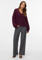 Vero Moda Pantalone Donna Texas Grigio 10334103 Dark Grey Melange VERO MODA 