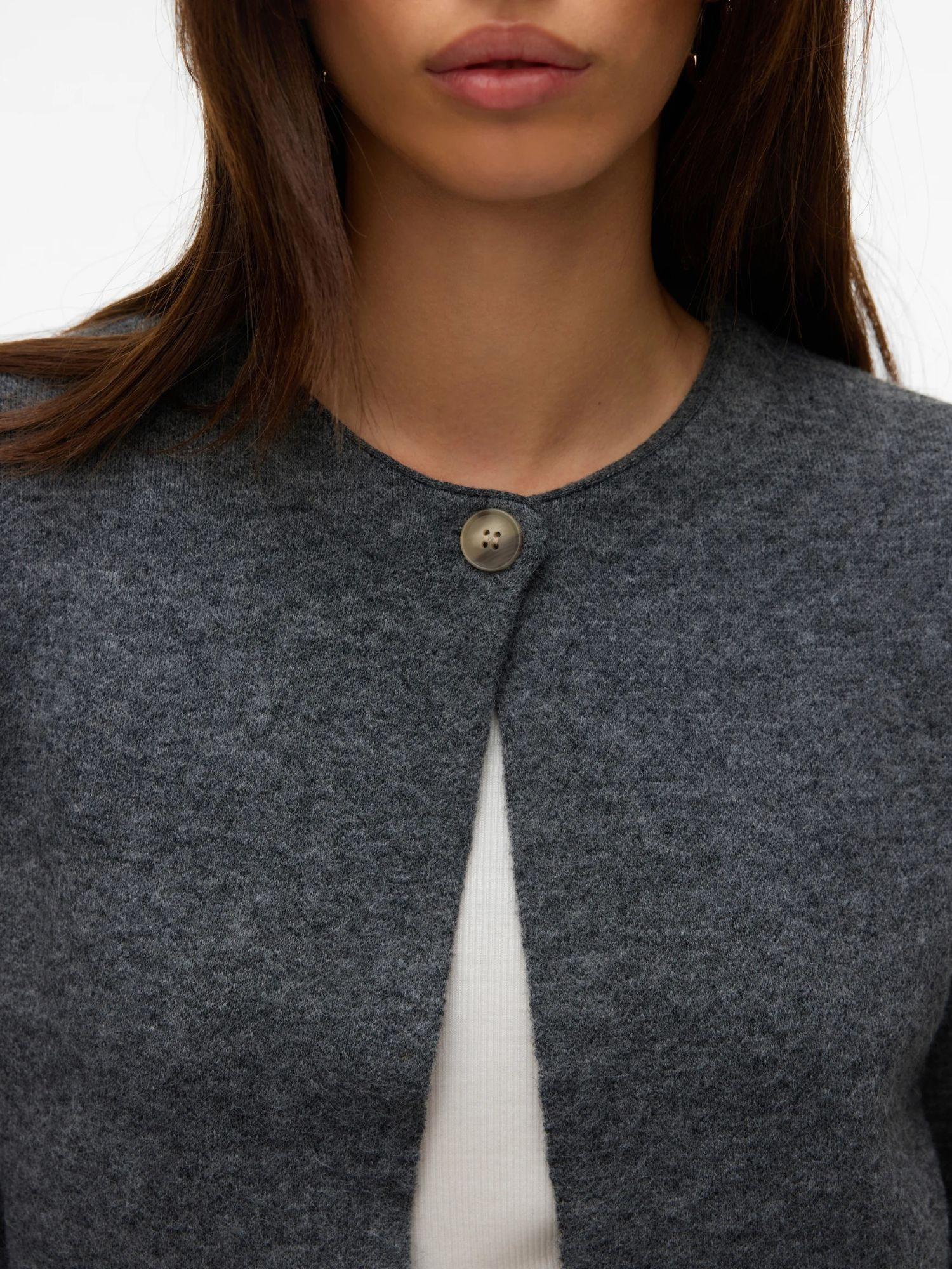 Vero Moda Cardigan In Maglia Donna Marina Grey Dark Grey Melange 10331339 Dark Grey Melange VERO MODA 