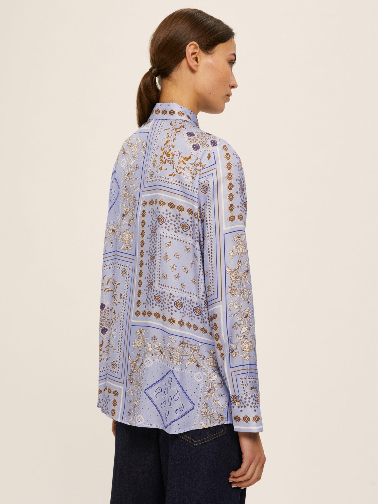 Emme Marella Camicia in twill di viscosa stampata Donna Brunico Azzurro 2525116034200 004 EMME MARELLA 