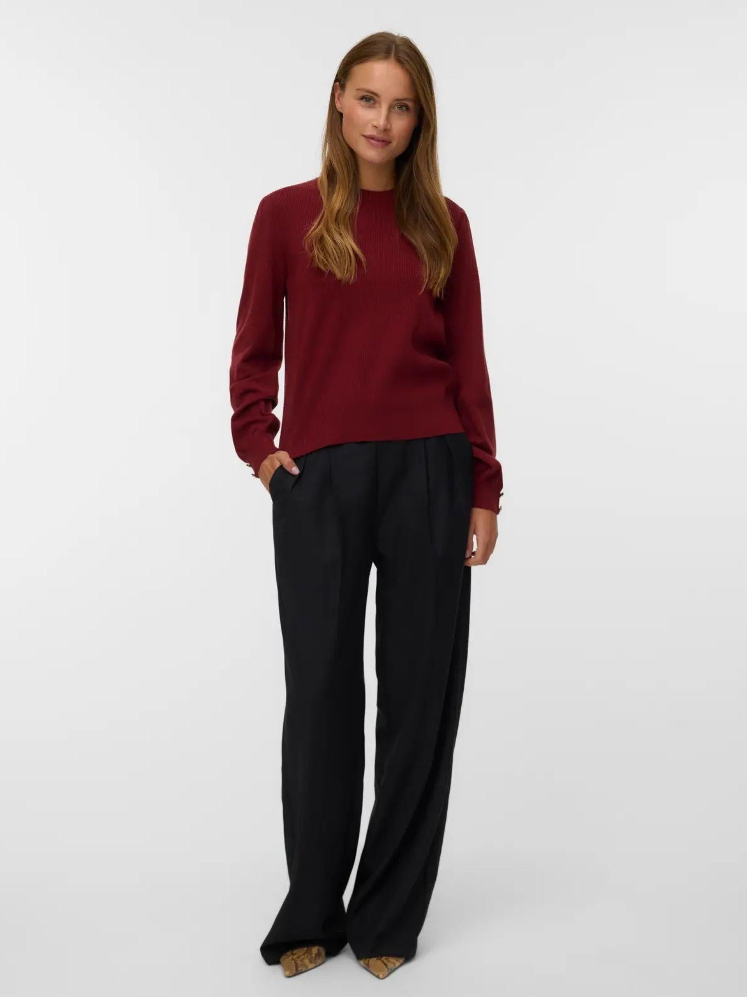 Vero Moda Maglione Donna Hollykaris Rosso Syrah 10331441 Syrah VERO MODA 