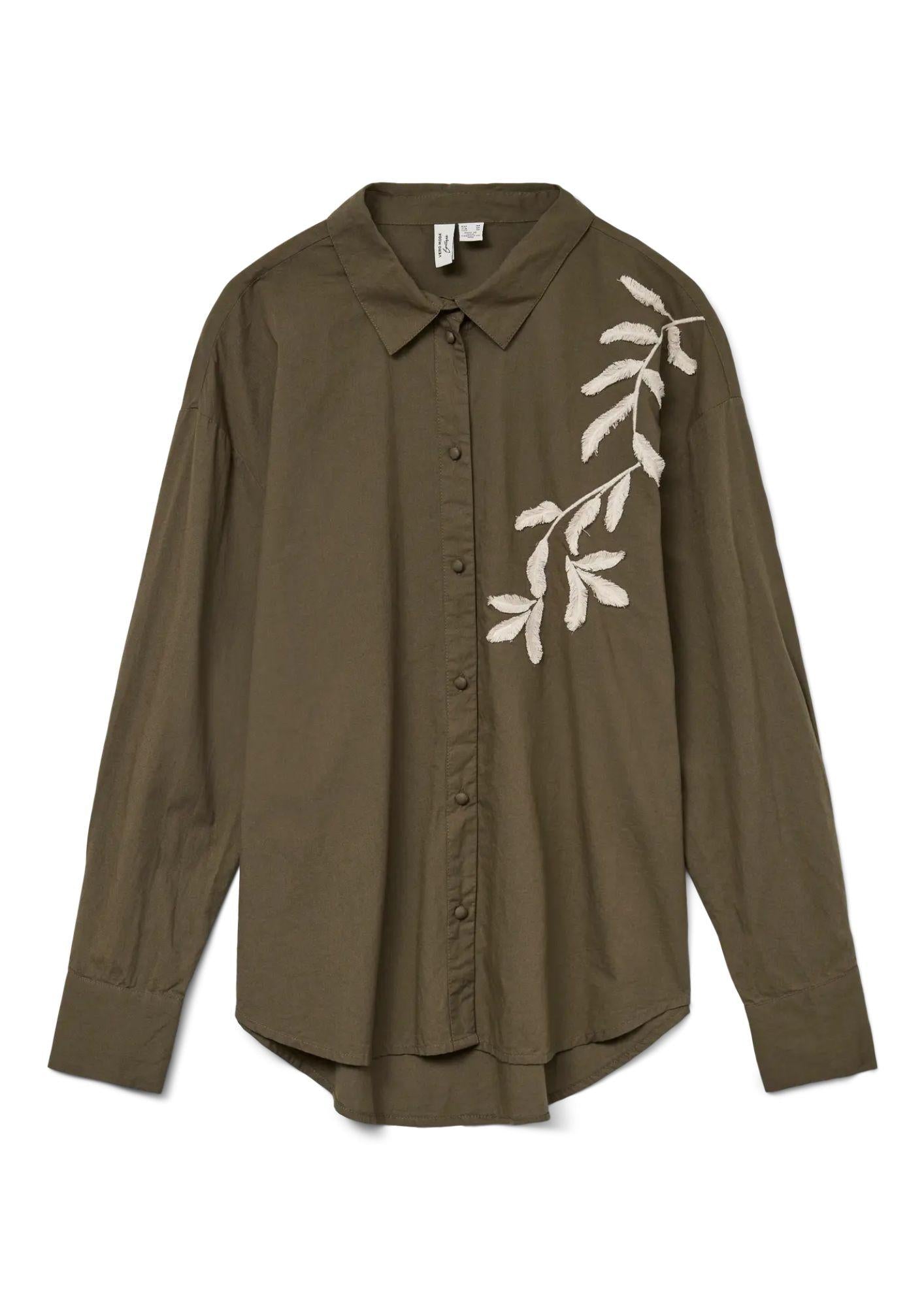 Vero Moda Camicia Donna Fern Grape Leaf Birch 10333342 Grape Leaf Birch emb. detail VERO MODA 