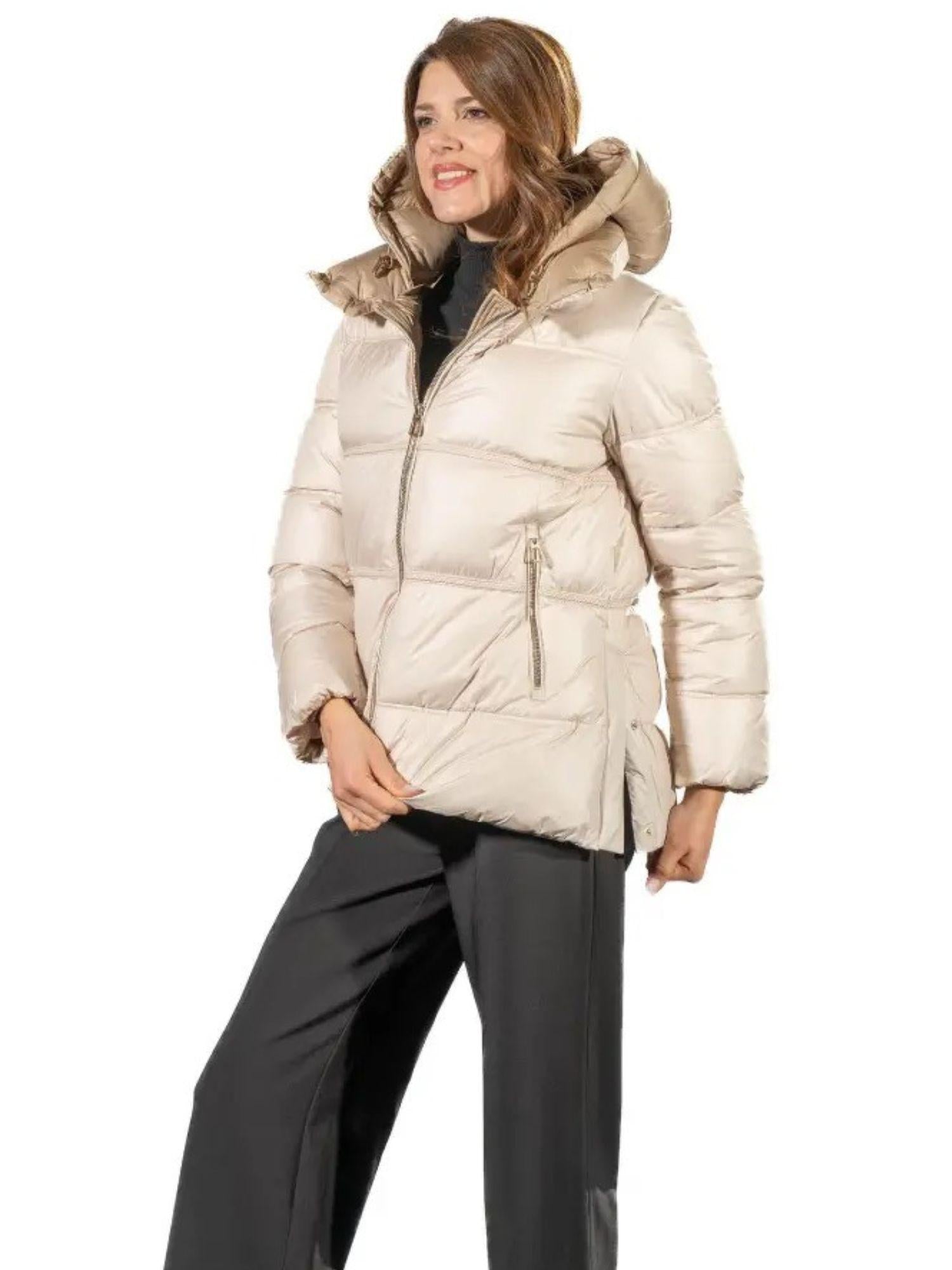 Satinette Giacca Invernale Corta Donna Beige 013 ELENA 22 SATINETTE 