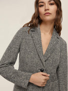 Emme Marella Giacca in stuoia Donna Dear Nero bianco 2525046061200 001 EMME MARELLA 