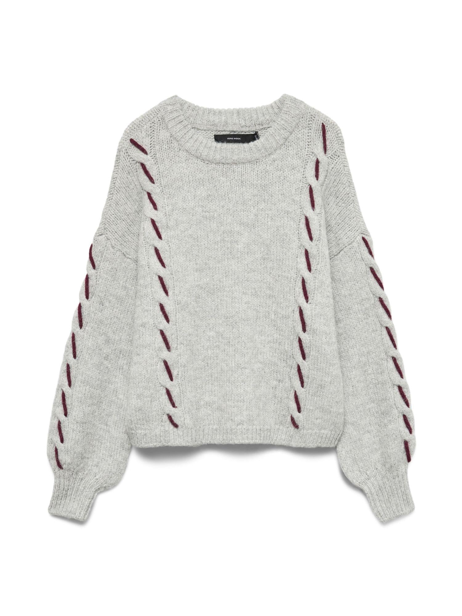Vero Moda Maglione Donna Ilina Light Grey Melange 10334866 Light Grey Melange VERO MODA 